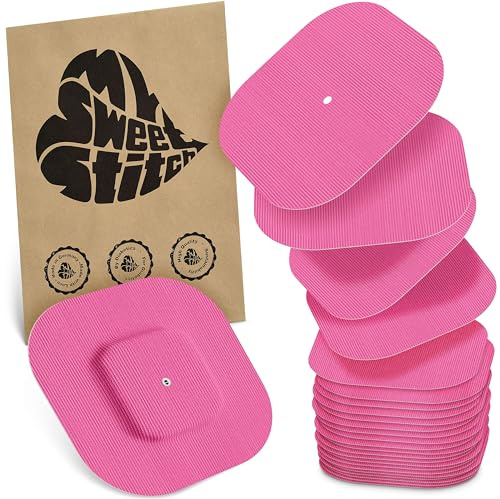 MySweetStitch – 10–25× Cerotto Simplera quadrato, overpatch 70 mm, delicato sulla pelle, impermeabile e traspirante (Rosa, 25)