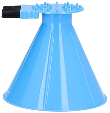 Rascador de hielo para parabrisas de coche |Quitanieves de cono de plástico con cepillo/mini púas |Embudo multifuncional para aceite y fluidos |Material ABS resistente