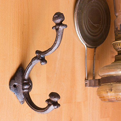 Antikas - Kleiderhaken für Flur-Garderobe Haken braun Eisen