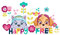 RoomMates RMK3662SCS Wandaufkleber mit Zitat Paw Patrol, Skye und Everest Be Happy, zum Abziehen und Aufkleben