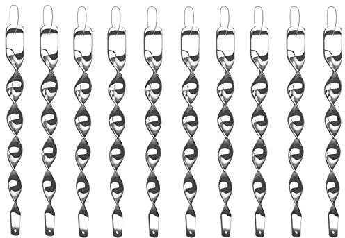 Vogelschreck zur Vogelabwehr [10er Set] Reflektierende Windspirale in Silber - Ideal als Deko - Abwehr von Vögeln im Haus & Garten (10, Silber)