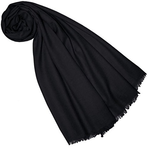 Lorenzo Cana Luxus Pashmina Damenschal Schaltuch 70 cm x 200 cm schwarz black 100% Kaschmir Kaschmirschal Kaschmirtuch Kaschmirpashmina 7831877