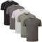 Charles Wilson Paquete 5 Camisetas Cuello Redondo Lisas (XX-Large, Monochrome)