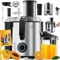 KESSER - Centrifugeuse en Inox Fruits et légumes 1100W, Extracteur de jus, Capacité 1L, Ouverture 85mm