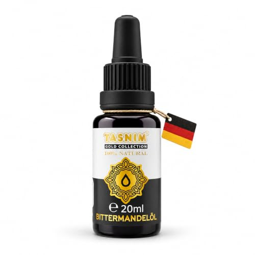 Bitter mandelolja 100 % ren 20 ml perfekt för hud och hårvård för torr hud, kluvna toppar i hårtopparna och som förebyggande av håravfall direkt från tillverkaren Tasnim