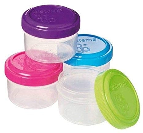 Sistema Dressing to Go Mini Screw Top Containers, 35ml, Pack of 4