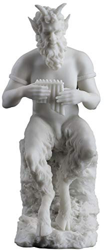 JFSM INC. Pan Playing Flute on Rock Statue - Greek God of The Wild and Nature