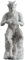 JFSM INC Statue mit Flöte auf Fels, griechischer Gott der Wildnis und Natur