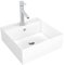 AURLANE Quadratisches Aufsatzwaschbecken aus Keramik – 41 x 41 x 15 cm – Squary