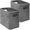 DuneDesign 2X Filz Aufbewahrungsbox - Bad Toilettenpapier Aufbewahrung - Box Set für 8 Klorollen