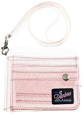 Transparent Wallet Glitter Jelly Wallets Transparent Bifold Fotohalter Lanyard-münzen-Beutel-Halter-Tasche
