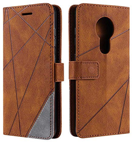 SONWO Case for Nokia 7.2 Case, Premium Leather Flip Wallet Case Magnetic Closure Card Slots Kickstand Phone Case for Nokia 7.2, Brown