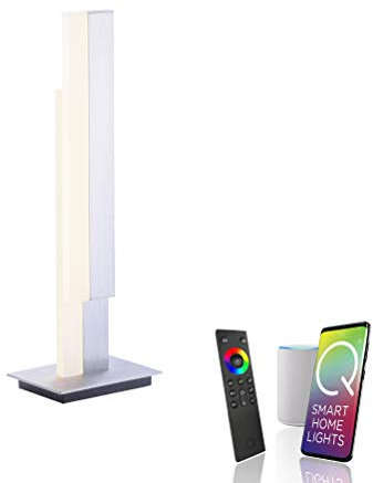 Paul Neuhaus Q-TOWER 4728-95 Smart Home LED-Tischleuchte, Works with Alexa, inkl. Fernbedienung, dimmbar, warmweiß - kaltweiss CCT