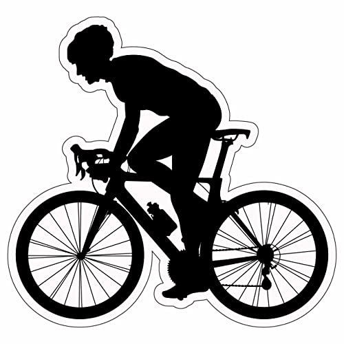 AMA SHOP Adesivo Sagomato Ciclista Passione Bici | Sticker per Casco, Moto, Camper | Adesivo in PVC per Decalcomania Parete, Murale