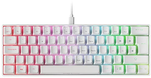 Mars Gaming Teclado MECANICO Ultra Compacto MKMINI White Full RGB Chroma Switch OUTEMU Pro Blue