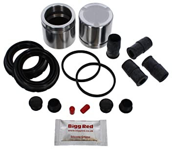 Bigg Red - Front Brake Caliper Repair Seal Kit and Pistons - Compatible with 3 Series 2011-2019, 1 Series 2011-20, 218 2014-2020