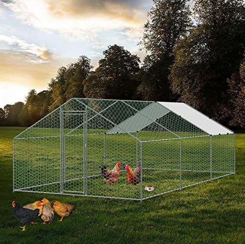 vanvilla Hühnerstall Freilaufgehege XXL Tiergehege für Hühner Hasen Kleintiere Kaninchen Stall Kaninchenauslauf Hasenauslauf Auslauf 3x6x2 m