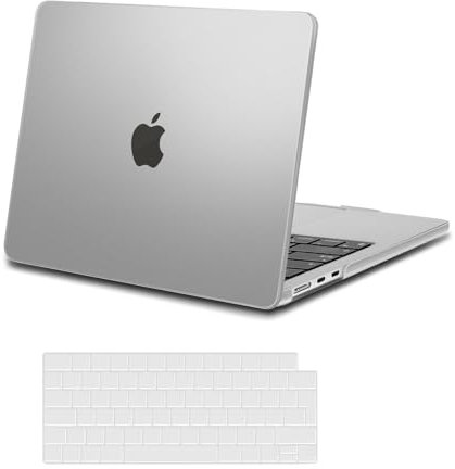 MOSISO Kompatibel mit MacBook Air 13 Zoll Hülle M4 M3 M2 2025 2024 2023 2022, Hartschale für MacBook Air 13,6 Zoll Hülle A3240 A3113 A2681 Liquid Retina Display&Tastaturabdeckung, Frost