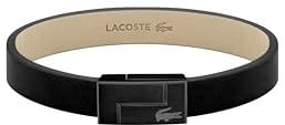 Lacoste Lederarmband für Herren Kollektion TRAVELER Schwarz - 2040073