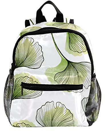 Mini-Rucksack, Ginkgo, Biloba, Blatt, niedlich, modisch, Mehrfarbig, 25.4x10x30 CM/10x4x12 in, Rucksack Rucksäcke