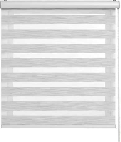 BLINDECOR | Estores Enrollables Noche y Día | Galería Metálica | Fácil Instalación a Pared y Techo | Modelo Luxury Premium | Color Perla | Medidas 200x250 cm | Tamaño de la Tela 197 x 245 cm