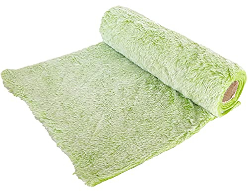Chemin de table vert clair en peluche douce 30 cm x 3 m pour pâques et herbe verte prairie décoration de table