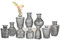 Oairse Glass Bud Vases Set of 10 Gey Glass Vase for Flowers Mini Vintage Bottle Vases for Floral Arrangements Decorative Small Vases in Bulk for Wedding Centerpieces Table Decoration Home Table