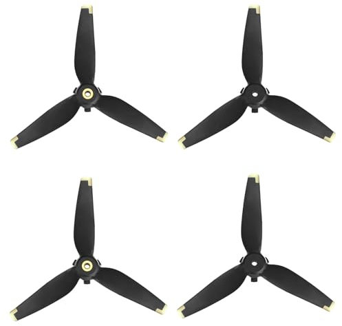 Bocguy 4 Pcs FPV Propeller, Silent Flight Faltbare DJI Drohne FPV 5328S Propeller Zubehör für Drohnenersatz, Low-Noise & Stabil Propeller (Gold)