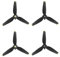 Bocguy 4 Pcs FPV Propeller, Silent Flight Faltbare DJI Drohne FPV 5328S Propeller Zubehör für Drohnenersatz, Low-Noise & Stabil Propeller (Gold)