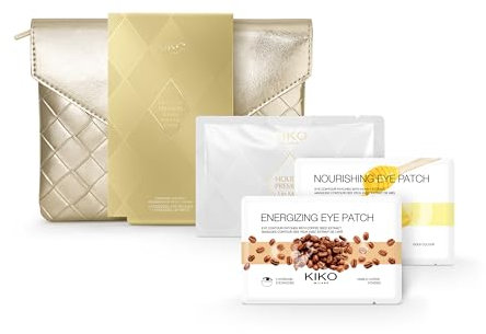 KIKO Milano Holiday Première Essential Eyes & Lips Gift Set | Hautpflege-Geschenkset: 2 Augenmasken (Belebend Und Feuchtigkeitsspendend) Und 1 Lippenmaske