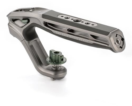 TILTA Xeno Top Handle mit 1/4″-20 mit Fixierstiften Kompatibel mit Kamerakäfigen - Titanium Gray TA-XTH1-TG