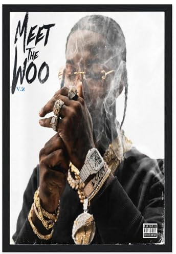 Azizat Pop Smoke Meet The Woo 2 Filmposter Wandkunst Dekor Druck Bild Gemälde für Wohnzimmer Schlafzimmer Dekoration 20 x 30 cm Stil
