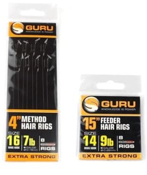 Guru SMWG 4 Speed Stop Hair Rigs Barbless (Size 10 9lb)