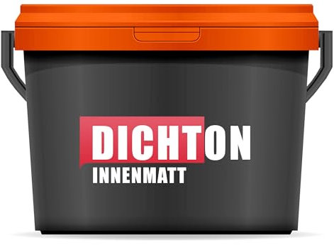 DICHTON Matte Innenwandfarbe 2,5l in Caparol GRAPHIT 13 - Wand & Deckenfarbe, Innendispersion Wandfarbe abriebfest, tropf & spritzfrei, hohe Deckkraft, ökologisch, lösemittelfrei - InnenMatt D.70W