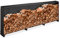 Relaxdays Kaminholzregal mit Abdeckung, für Holz ab 25 cm, Brennholzregal aus Eisen, HBT: 110 x 322 x 29 cm, schwarz