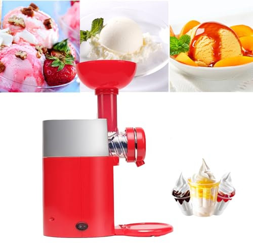 WhAeoy Macchina per Il Gelato, Veloce da Installare + Facile da Pulire, Macchina per Il Gelato alla Frutta, Macchina per Frappè Fatto in Casa Fai da Te, Mini Granitore,A