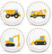 Whaline 40Pcs Construction Birthday Party Paper Plates Dump Truck Disposable Plates 4 Designs Tableware for Boys Kids Birthday Party Supplies Table Decor, 9 in
