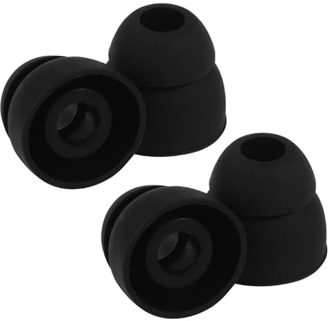 YIZITU Ersatz-Ohrstöpsel mit Doppelflansch, Silikon-Pads für In-Ear-Kopfhörer, 4,5 mm