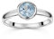 Materia Damenring Silber 925 mit Steinen blau - Naturstein Ring Blautopas SR-171-60