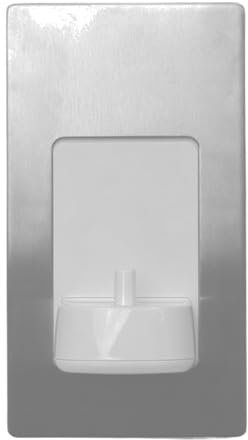 Evoges In-Wall Electric Toothbrush Charger, Compatible with Oral-B & Braun, supplied with additional M3.5 75mm Length Flat Head Screws, by Proofvision (Brushed Steel, Single)