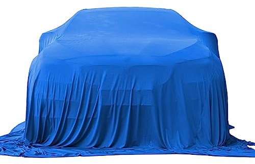 LDKH Auto Elastischer Stoff Autoabdeckung für BMW G02 X4 2018-2021, Atmungsaktiv Staubschutz Neuwagen Enthüllungstuch Schutztuch für Autogarage, Autoausstellung,B Blue-5 * 8