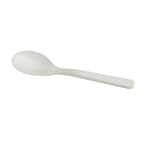 ThinkBio® CUCCHIAINO IN CPLA BIOPLASTICA BIODEGRADABILE da 12,7cm - 1 cartone da 50 confezioni da 20 cucchiaini