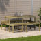 Makastle Campingtisch mit Sitzgruppe, Outdoor Gartentisch mit Bänk, Gartenmöbel Set, Holzbank Tisch Sitzgarnitur Kombibank für Garten, Terrasse, 160x134x75 cm Imprägniertes Kiefernholz