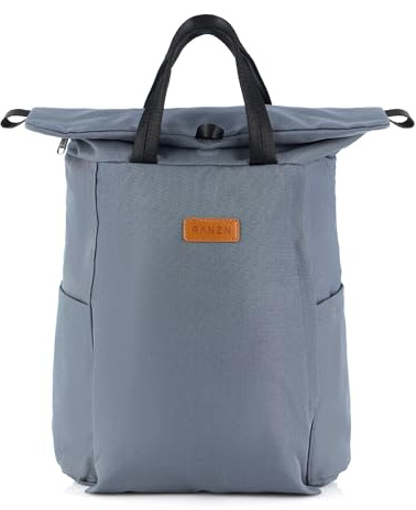 RANZN Rucksack Damen u. Herren | Schlicht und Durchdacht | für Uni Reisen Freizeit Arbeit (Anthrazitgrau)