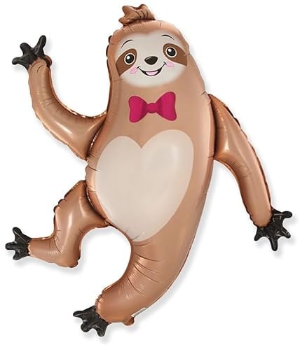 Faultier Dschungel Tier Regenwald Folienballons XL 91.4 cm x 91.4 cm Groß Kindergeburtstag Party Deko Geeignet für Luft oder Helium