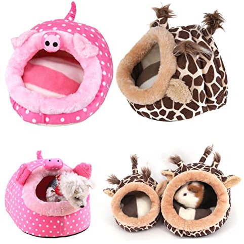 Happyyami Käfig Hamster Haustierbetthaus Warm Haustier Hamsterhausbett Haustierbett Kleintierbett Mäuse-warmmatte Hamsterkäfig Hamsternest