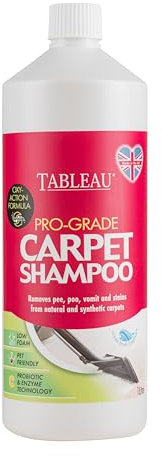 Tableau Professional Grade Carpet Shampoo 1 Litre. Cleaning Products For Home. Easy To Use Carpet Cleaner Perfect For Removing Tough Stains And Odours From Man Made And Natural Fibres.