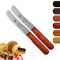 Solingen Messer, 2er Set Padouk Holzgriff, Premium Buckelmesser, Klinge rostfrei 11cm - Küchenmesser, Brotmesser, Frühstücksmesser, Dünnschliff & Handabzug, Made in Germany