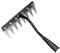 Rateau de Désherbage Outils Jardinage, Râteau de Jardin en Métal Robuste, Râteau à Feuilles, Râteau à Pelouse, Outil de Désherbage de Jardin Outil de Désherbage des Mauvaises Herbe, 8 Dents