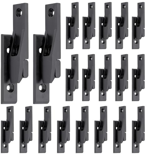 PWGHWG 20 Paar Einhängebeschlag Abs Schrankverbinder Einhängebeschlag Maximale Tragfähigkeit 20 Kg Aufschiebe-Verbinder Geeignet für Kleiderschrank Schrank Badezimmer Bett Tisch